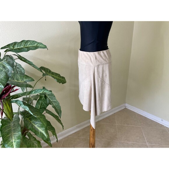 Liberty Garden for Free People  Micro fiber Vegan suede Mini Skirt Size M tan - Picture 3 of 12